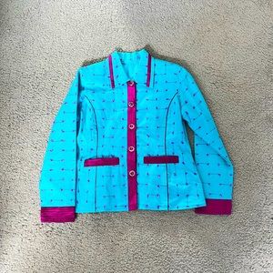 Vintage Contrast Trim Jacket